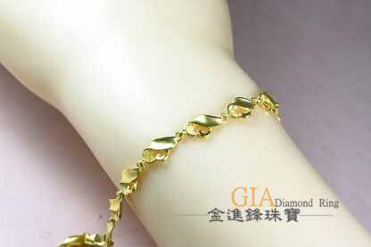 鑽沙波紋黃金手鍊 重1.71錢 G024016：圖片 5