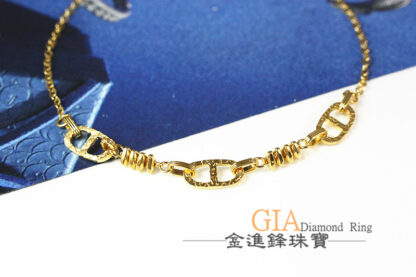碎碎冰日字黃金手鍊 重0.89錢 G024025：圖片 3