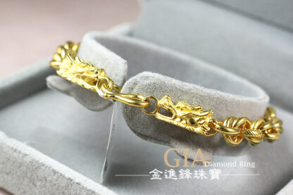 雙龍頭黃金手鍊 重5.61錢 G024020：圖片 4