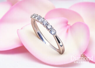 (現貨款)白金鑽石線戒 J001807