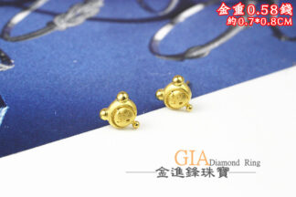 可愛小娃娃黃金耳環 重0.58錢 G011249