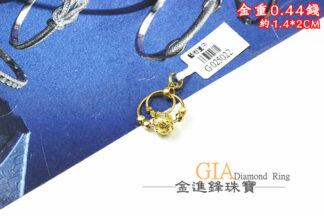 六字箴言黃金墜飾 重0.44錢 G025022