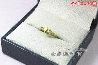 星星鑽沙黃金尾戒 重0.52錢 G025249