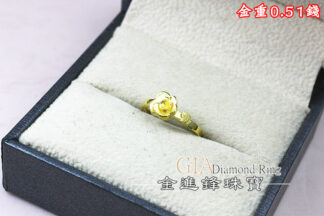 玫瑰花黃金尾戒 重0.51錢 G026101