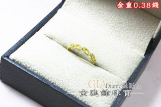 鑽沙幾何黃金戒指 重0.38錢 G026314