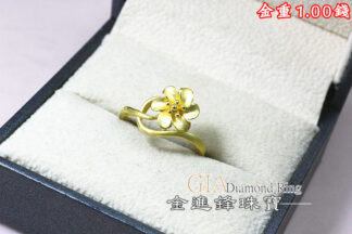氣質花花黃金戒指 重1.00錢 G026159