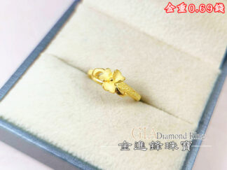 小花黃金尾戒 重0.69錢 G027394